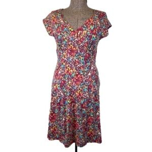 Royal Robbins Cotton Dress Jersey Knit Stretch Rainbow Althleisure Med Gorpcore